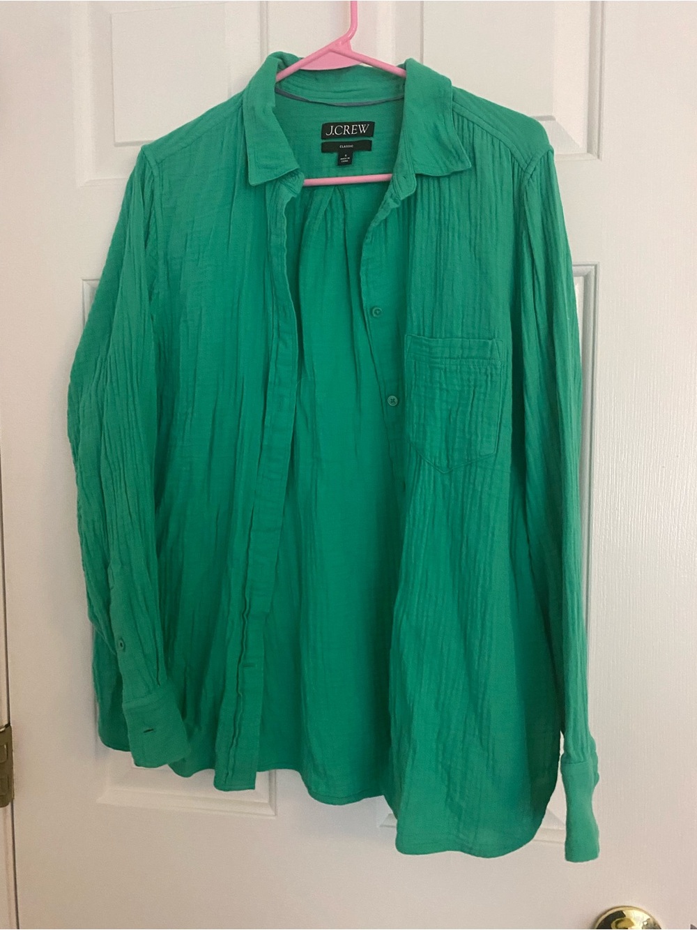 J. Crew Green Button-Down Shirt